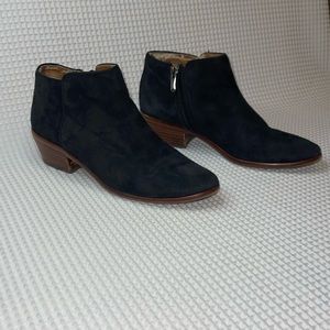 Sam Edelman Black Suede Ankle Boots